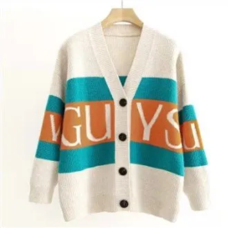 Harf kontrastli kardigan sviter